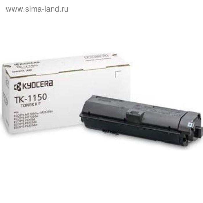 Тонер Картридж Kyocera TK-1150 черный для Kyocera P2235dn/P2235dw/M2135dn/M2635dn/M2635dw/M2735dw блок проявки kyocera dv 1150