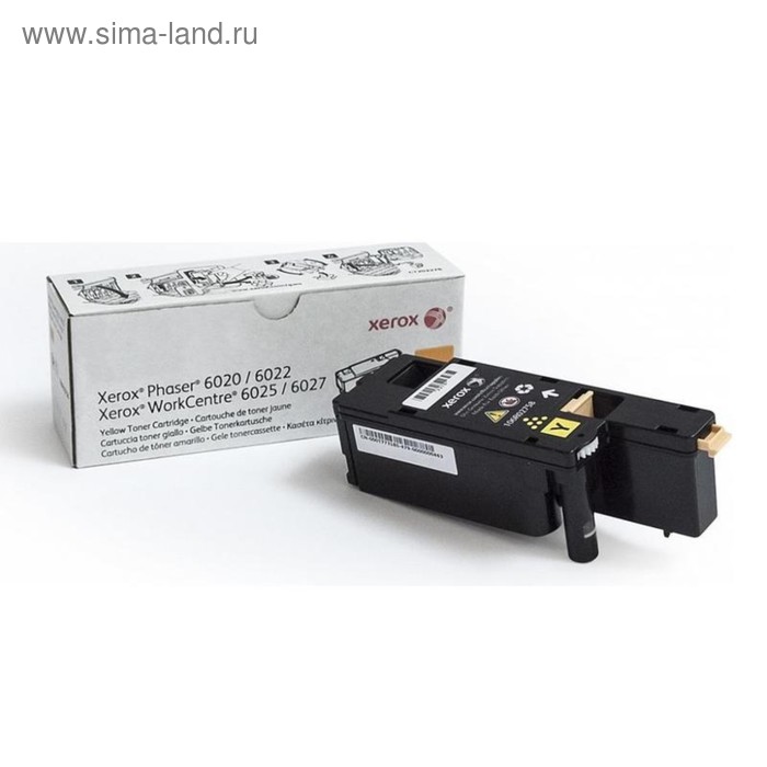 

Тонер Картридж Xerox 106R02762 желтый для Xerox Phaser 6020/6022/6025/6027