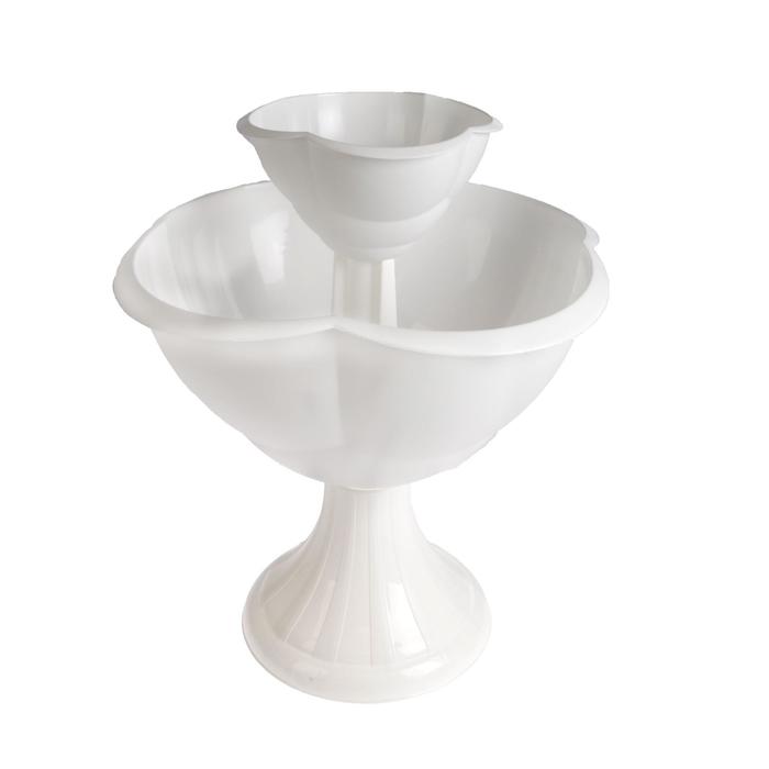 Клумба пластиковая, 2 яруса, d=27-55 см, h=60 см, цвет МИКС, «Водопад»