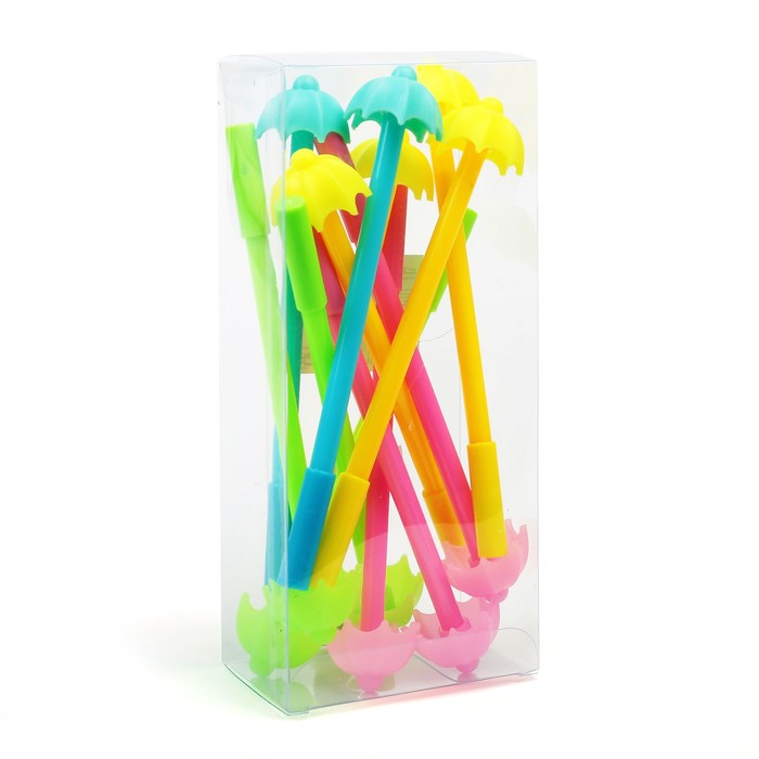 Ручка гелевая-прикол МИКС Зонтик