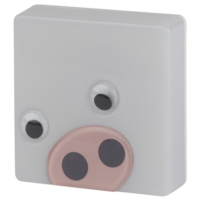 Ночник ЭРА 0,5Вт розовый 8х8,2х8см.