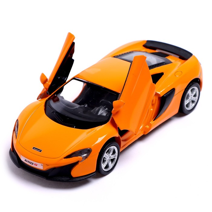 Машина металлическая MCLAREN 650S, 1:32, открываются двери, инерция, цвет оранжевый