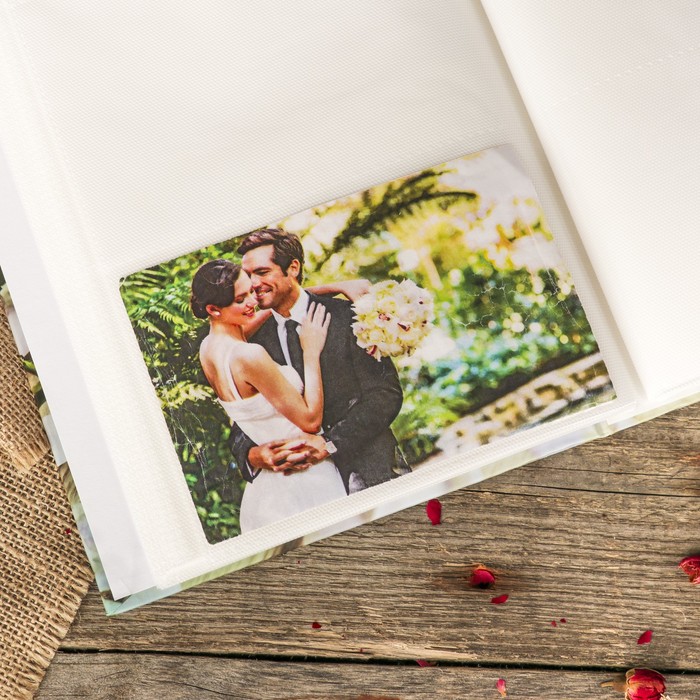 Фотоальбом на 200 фото 10х15 см "Пышные пионы" 23х18х5,5 см