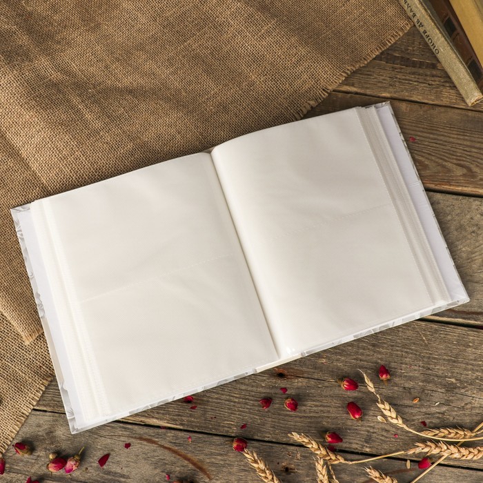 Фотоальбом на 200 фото 10х15 см "Свадьба. Белые цветы" 23х18х5,5 см