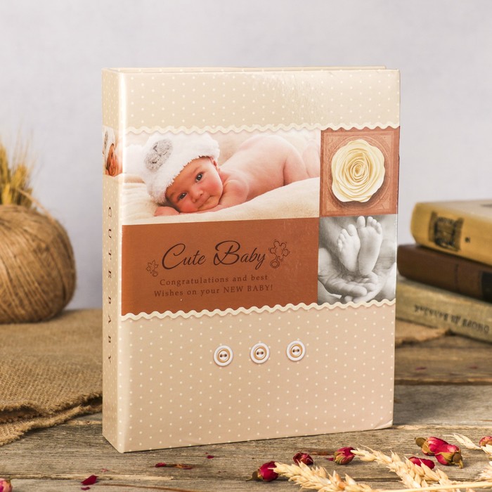 Фотоальбом на 200 фото 10х15 см "Наш малыш" 23х18х5,5 см