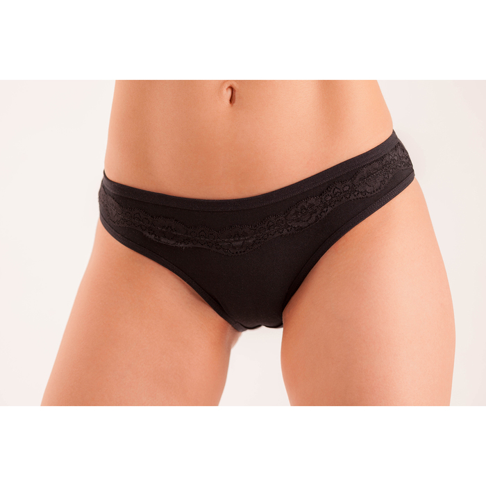 Трусы женские слипы si00435 цвет чёрный, р-р 50 (XL)