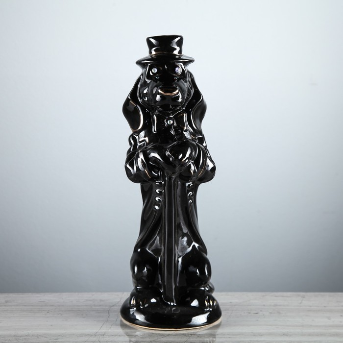 Копилка "Собака Олигарх", глянец, чёрный