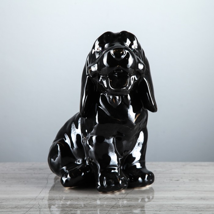 Копилка " Собака Бим", глянец чёрный