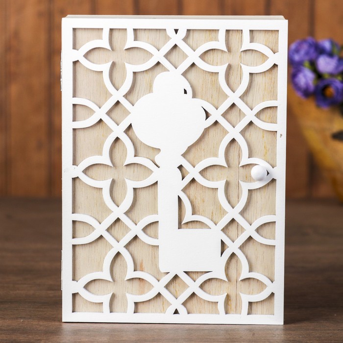 Ключница дерево "Ажур" 18,5х13,7х5,3 см