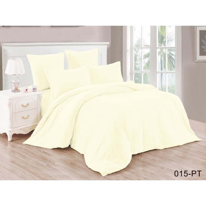 КПБ 2 сп., 220х240 см, 180х210 см, 70х70 см-2 шт., микросатин 90г/м2, шампань