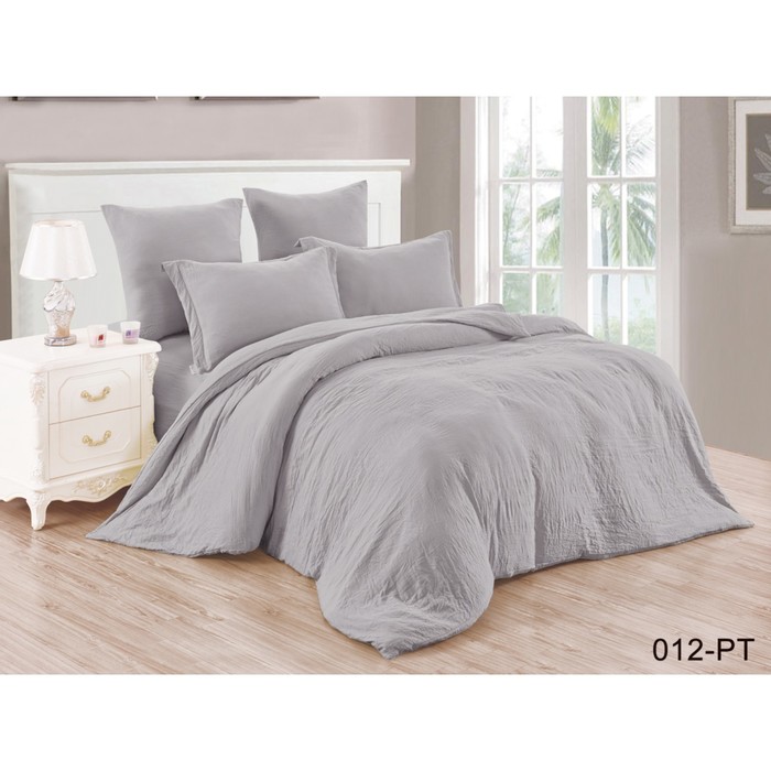 КПБ 1,5 сп., 160х220 см, 150х210 см, 70х70 см-2 шт., микросатин, серый