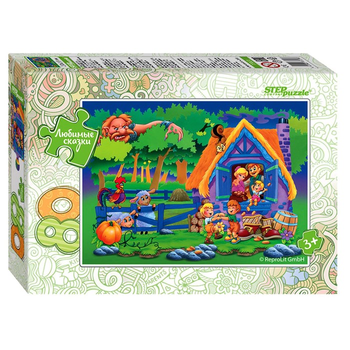 Пазлы "Любимые сказки", 80 элементов