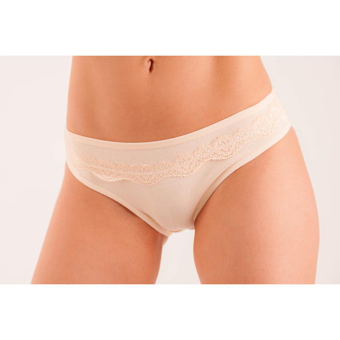 Набор трусов женских слипы (2 шт) si00553 цвет белый/телесный, р-р 48 (L)