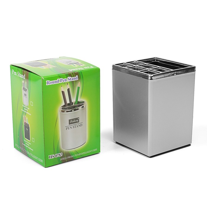 Подставка для пишущих принадлежностей Квадратная МИКС,7 отделений 8х8х10.5 см