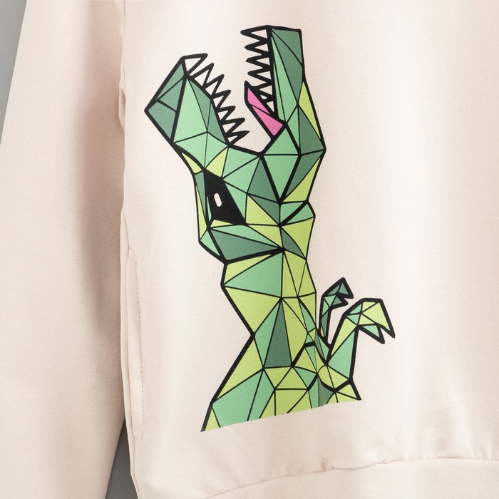 Спортивный костюм для мальчика MINAKU "Динозавры", рост 98-104 см, цвет бежевый/зелёный