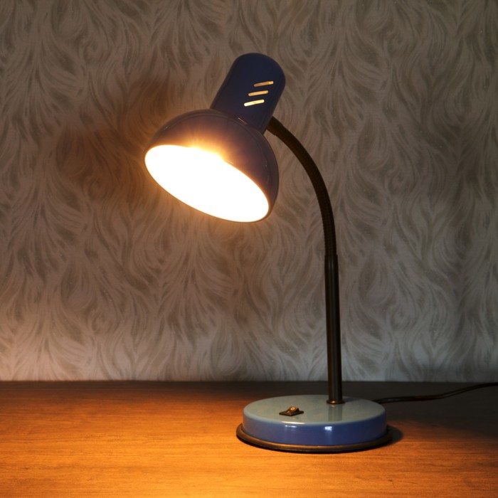 Светильник настольный 1х60Вт E27 голубая лазурь