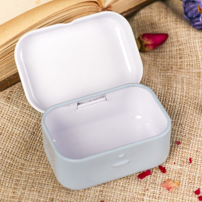 Шкатулка металл прямоугольная "Flowers" МИКС 2,5х6х4 см