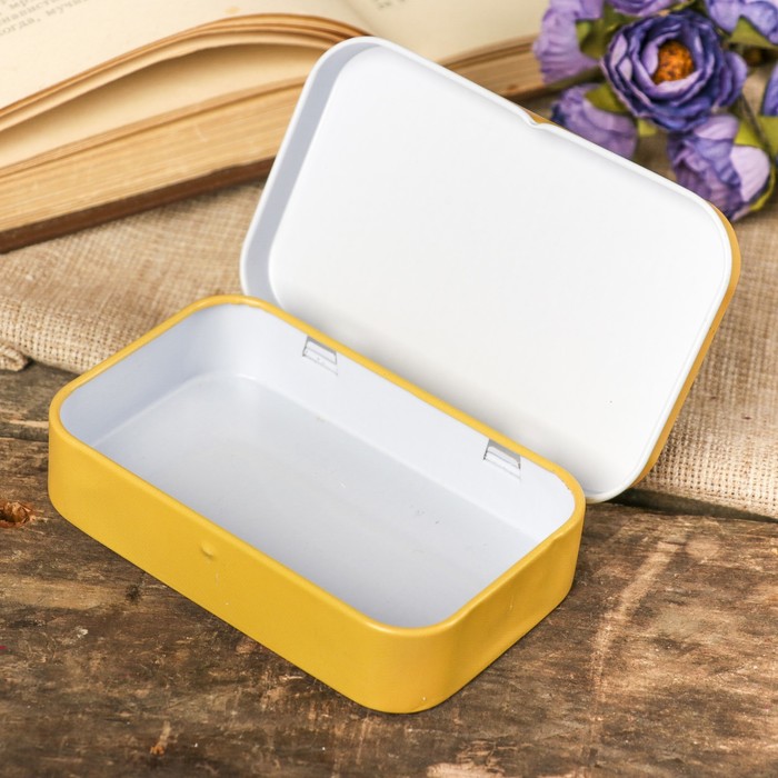 Шкатулка металл прямоугольная "Аромат цветов" МИКС 2х9,8х6 см