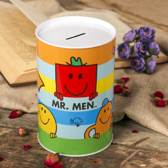 Копилка металл "Смайлики" МИКС 15х10х10 см