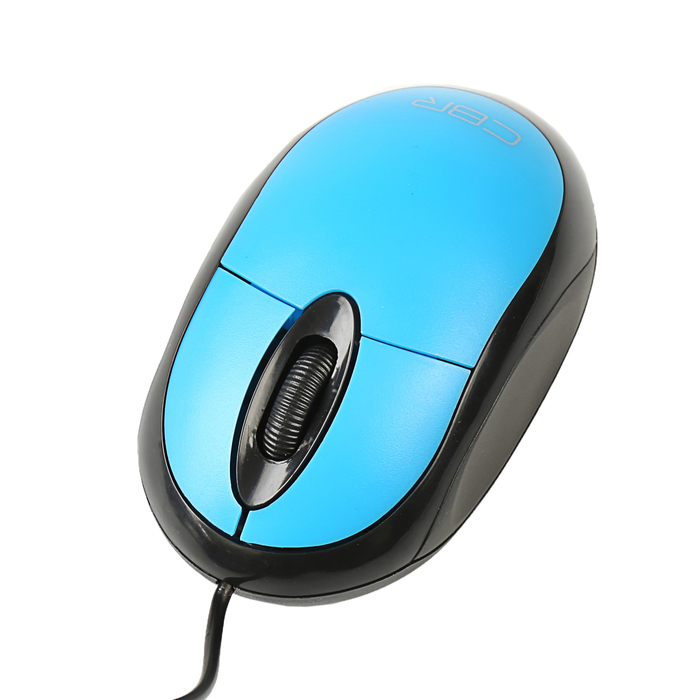 Мышь CBR CM 102, оптическая, проводная, 1200 dpi, 1.3 метра, USB, синяя