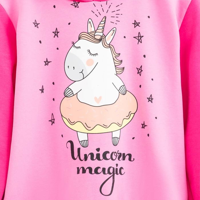 Спортивный костюм для девочки MINAKU "Единороги", рост 110-116 см, цвет розовый