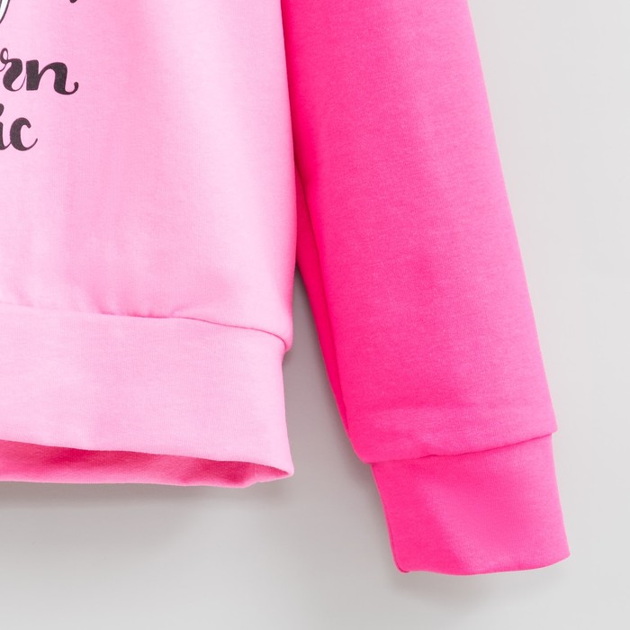 Спортивный костюм для девочки MINAKU "Единороги", рост 134-140 см, цвет розовый