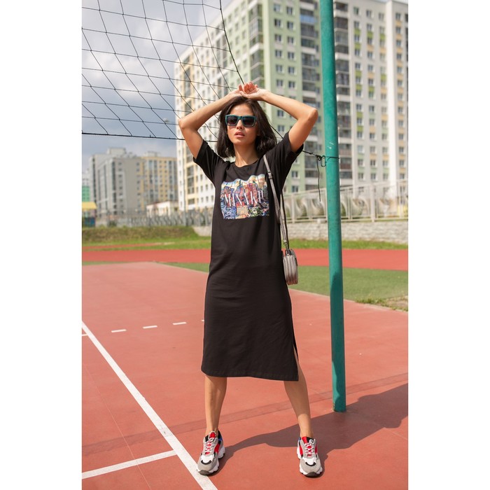 Платье женское MINAKU, "Город", размер 42, цвет чёрный