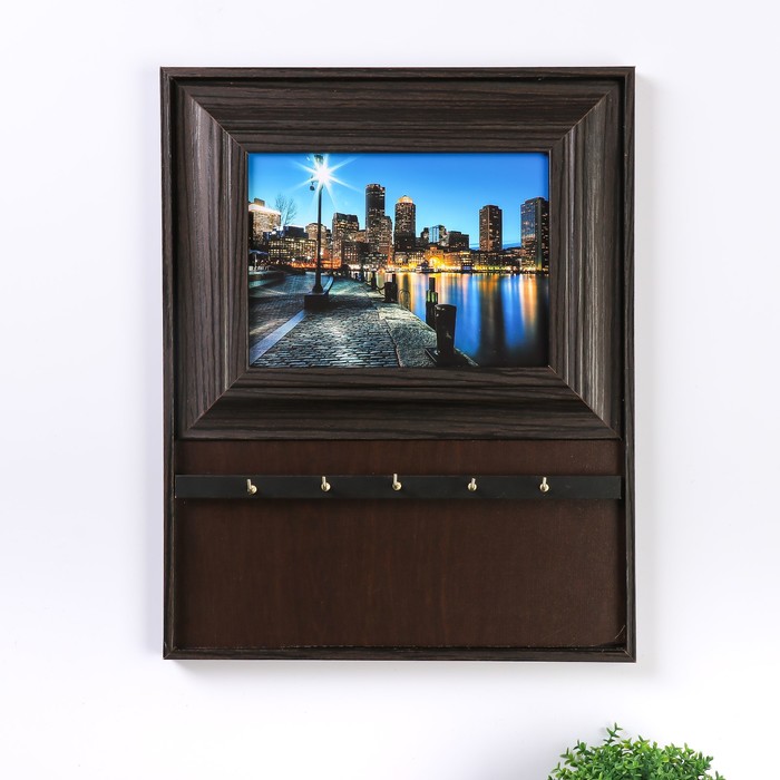 Ключница открытая "Ночная улица" 25х32 см