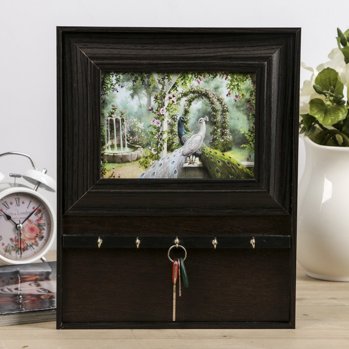 Ключница открытая "Павлины" 25х32 см