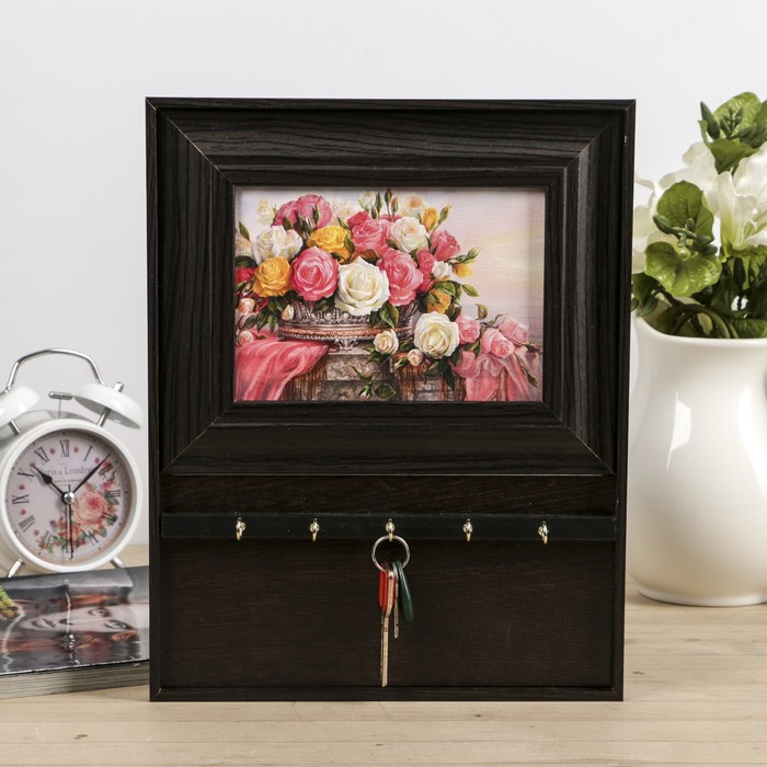 Ключница открытая "Букет роз" 25х32 см