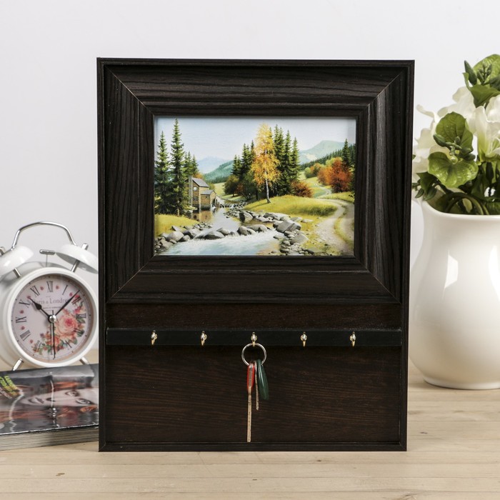 Ключница открытая "Горная река" 25х32 см