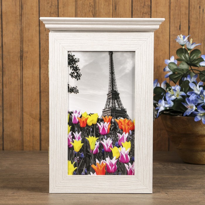 Ключница "Париж" молочный дуб 18х30х6 см