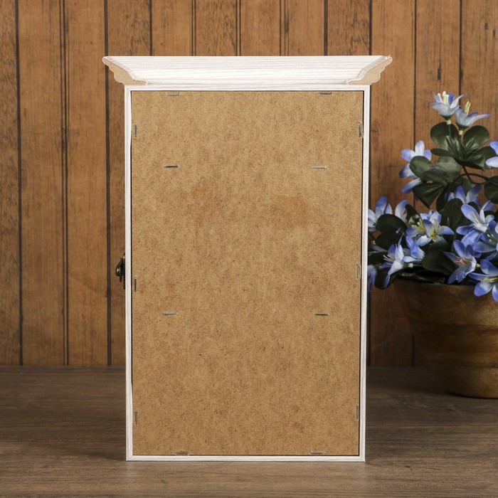 Ключница "Река" молочный дуб 18х30х6 см