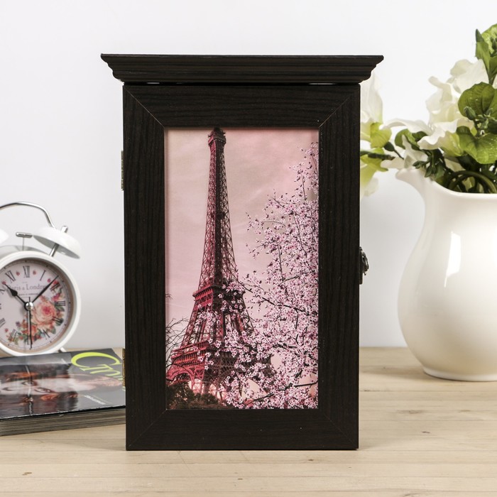 Ключница "Эйфелева башня" венге 18х30х6 см