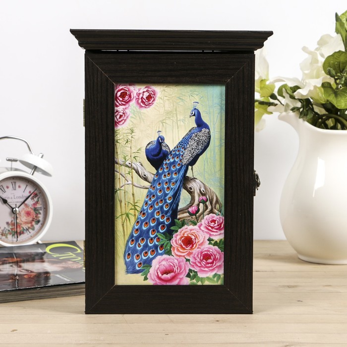 Ключница "Павлины" венге 18х30х6 см