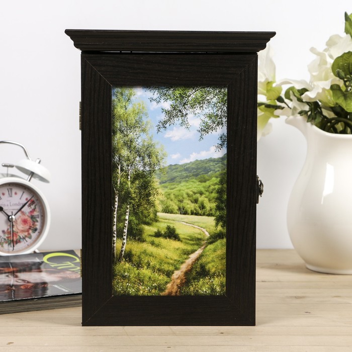 Ключница "Тропинка" венге 18х30х6 см