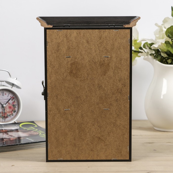 Ключница "Птички и виноград" венге 18х30х6 см