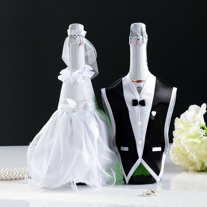 Украшение на шампанское "Туба", белое