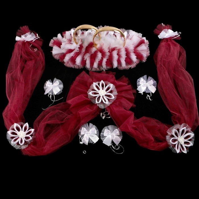 Комплект на авто "Канзаши", марсала