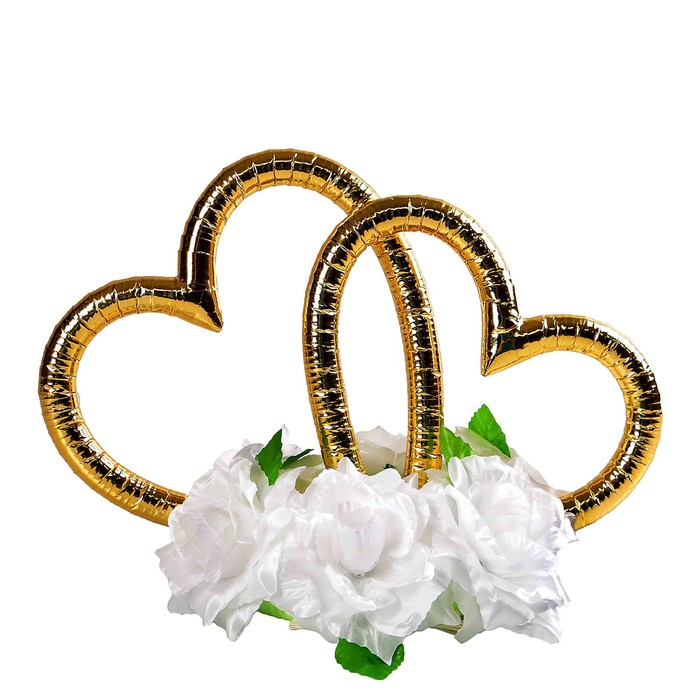 Набор на авто "№8": сердца на крышу/ "V"лента на капот 3 м/4 банта на ручки, тиффани