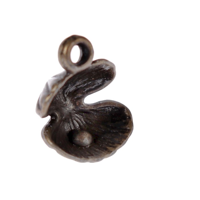 Декор металл "Раковина с жемчужиной" бронза 1,5х1,2 см