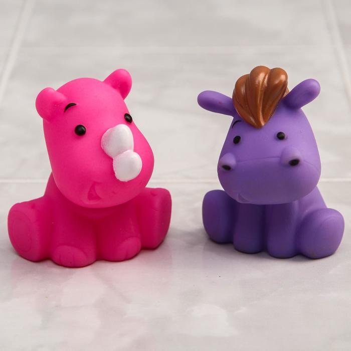 Набор игрушек для купания «Кубики и зверята 2», 5 шт.