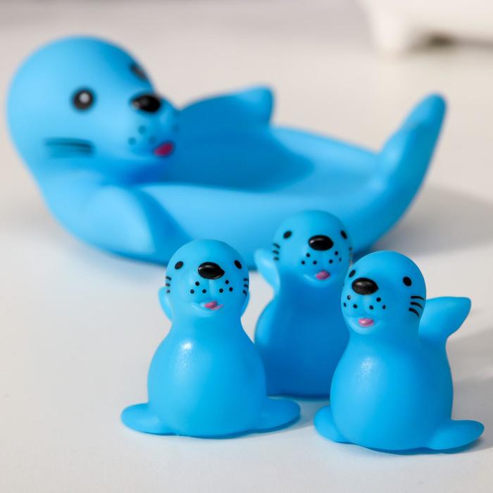 Набор игрушек для ванны «Морские котики», 4 шт.