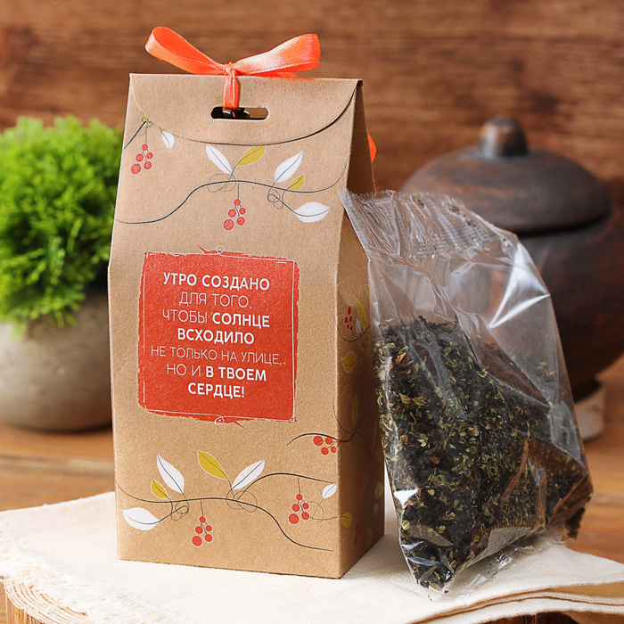 Черный чай лимон и мята "Утренняя бодрость", 50 г