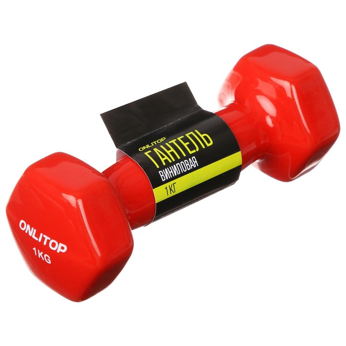 Гантель виниловая, 1 кг