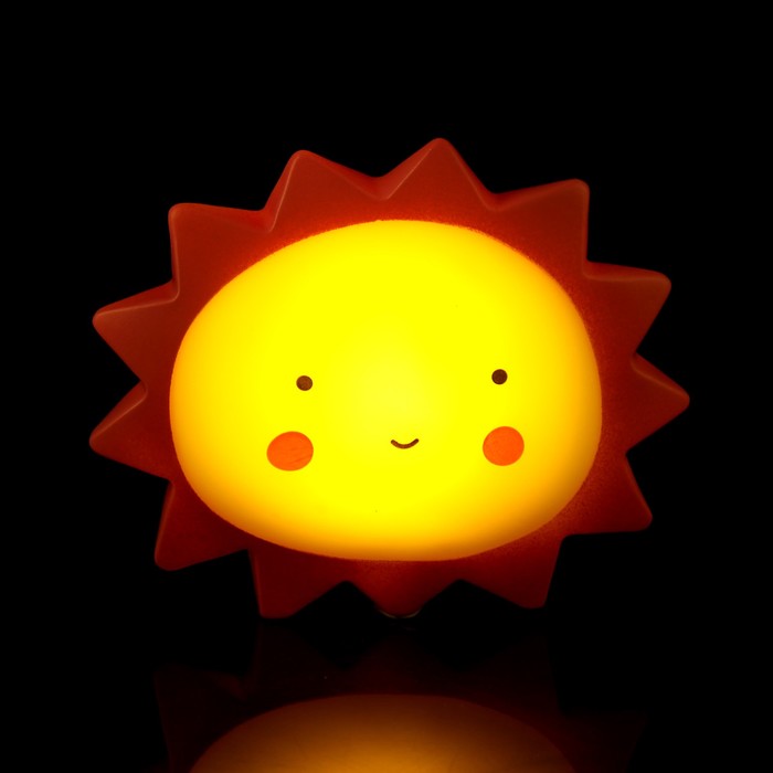 Ночник пластик "Яркое Солнышко" 1 диод 15,5х6х12