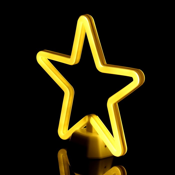 Ночник пластик "Звездочка" диодная лента 3АА (не в комплекте)15,2х7,1х24,6