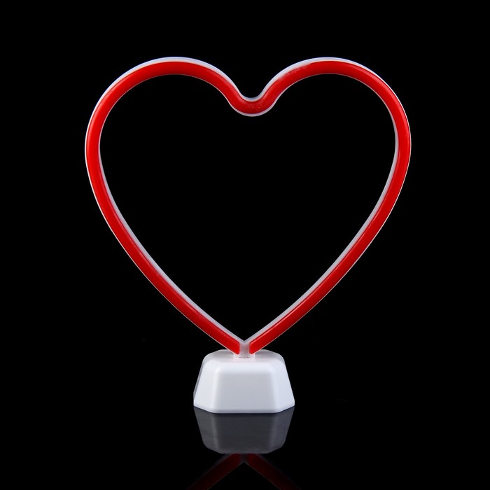 Ночник пластик "Сердце" диодная лента 3АА (не в комплекте) 26х7,1х27,5