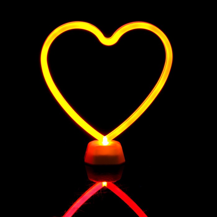 Ночник пластик "Сердце" диодная лента 3АА (не в комплекте) 26х7,1х27,5