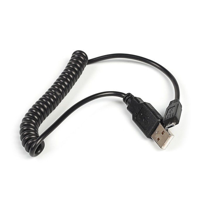 Провод для зарядки и передачи данных GAL 2624BK, USB - micro USB, 1м, витой, черный